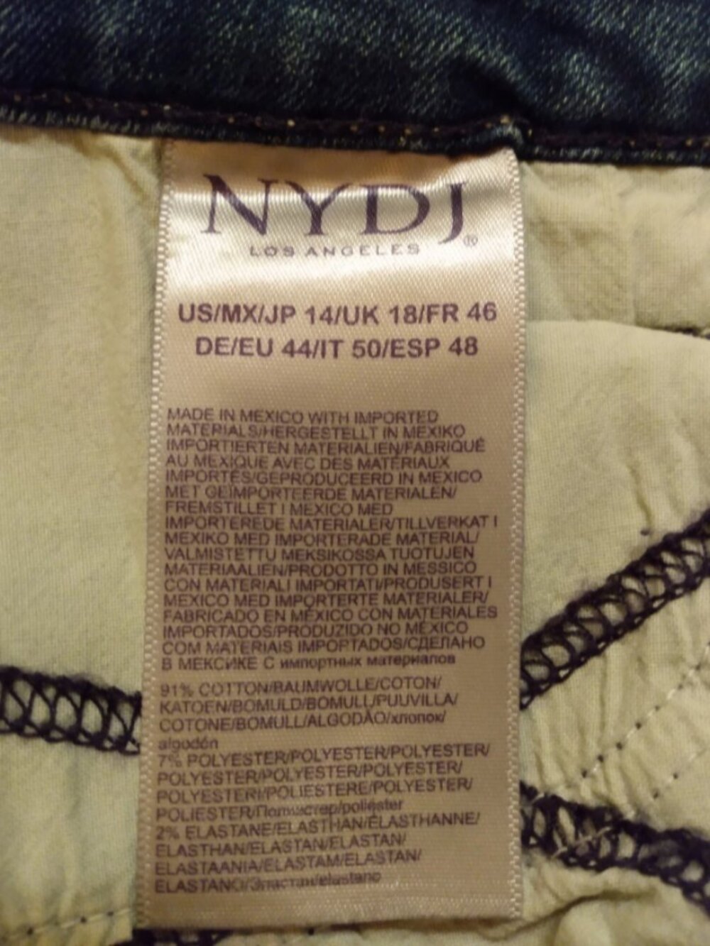 NYDJ Marilyn Straight Lift Tuck Technology Heyburn Wash Size 14 NWT - Picture 4 of 10